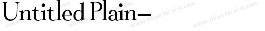 Untitled Plain字体转换